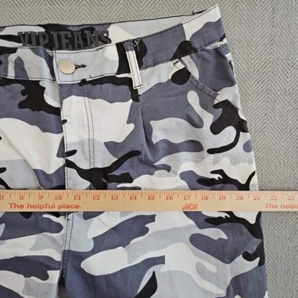 Women's V.I.P.  Jeans Jogger Style Pants SZ 15 L32 Gray Camouflage NWT! - Picture 4 of 12